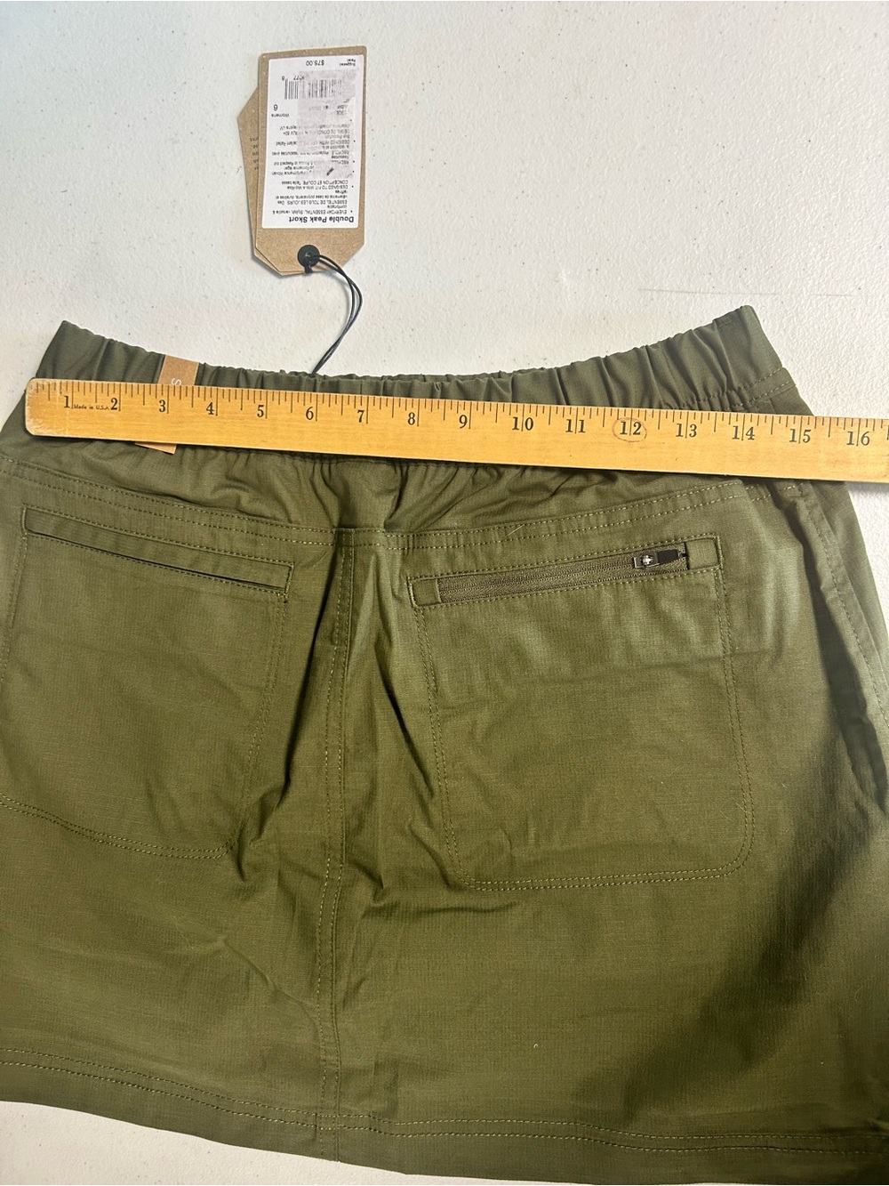 prAna Double Peak New With Tags Skort Women's Size 6 Hiking Skirt cargo green - Picture 8 of 11